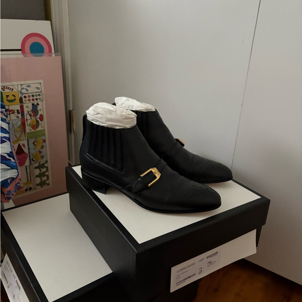 Gucci Elegant Black Ankle Boots